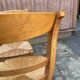 4 chaises de cuisine en bois massif paillées