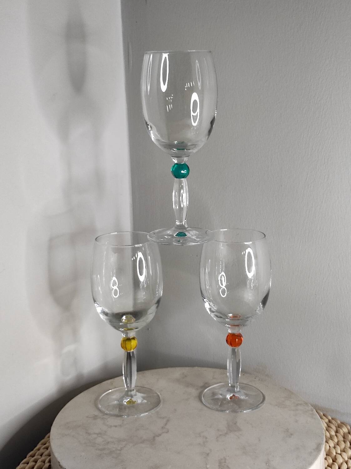 Verres perles facettes