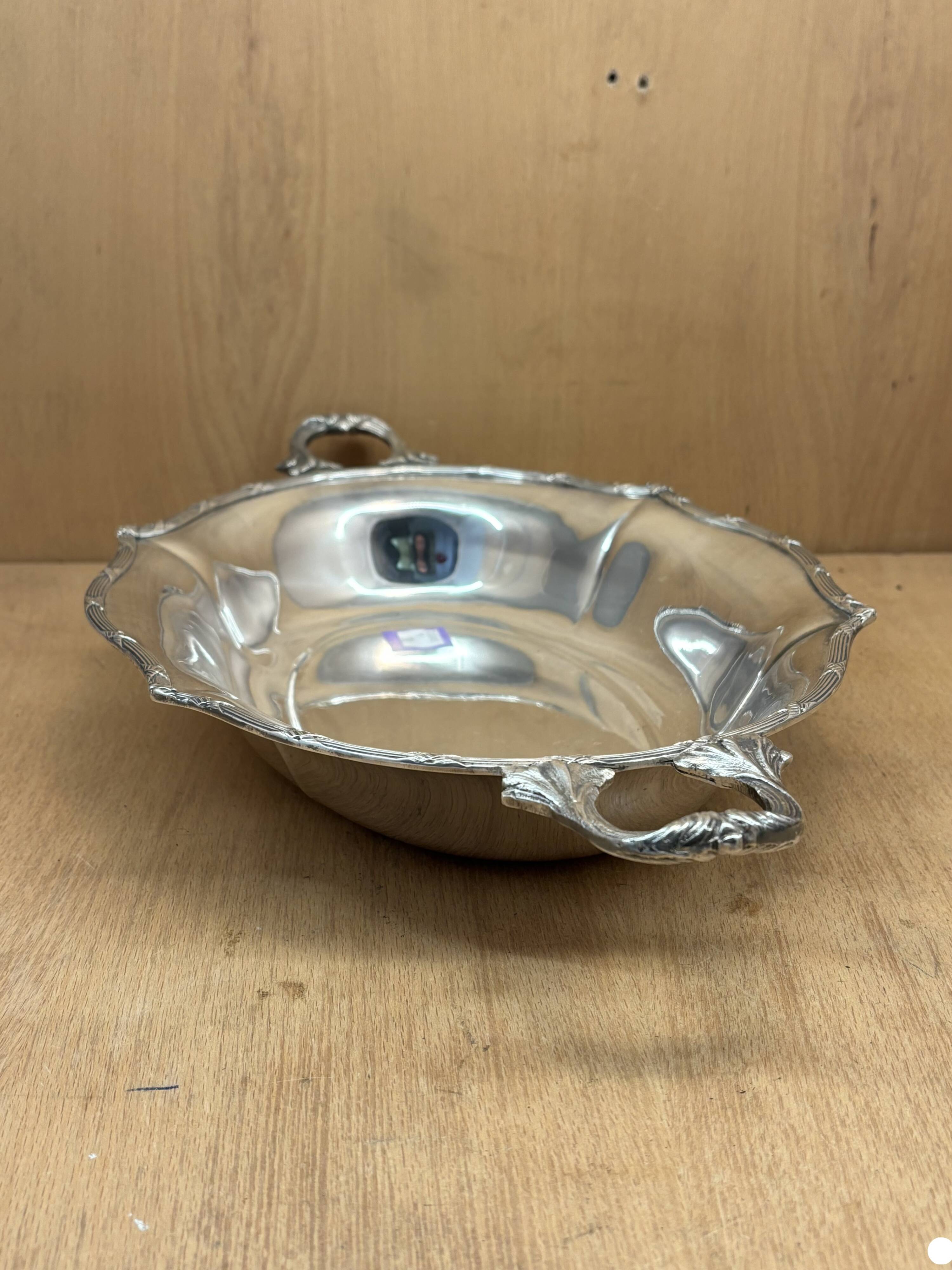 Silver metal basket