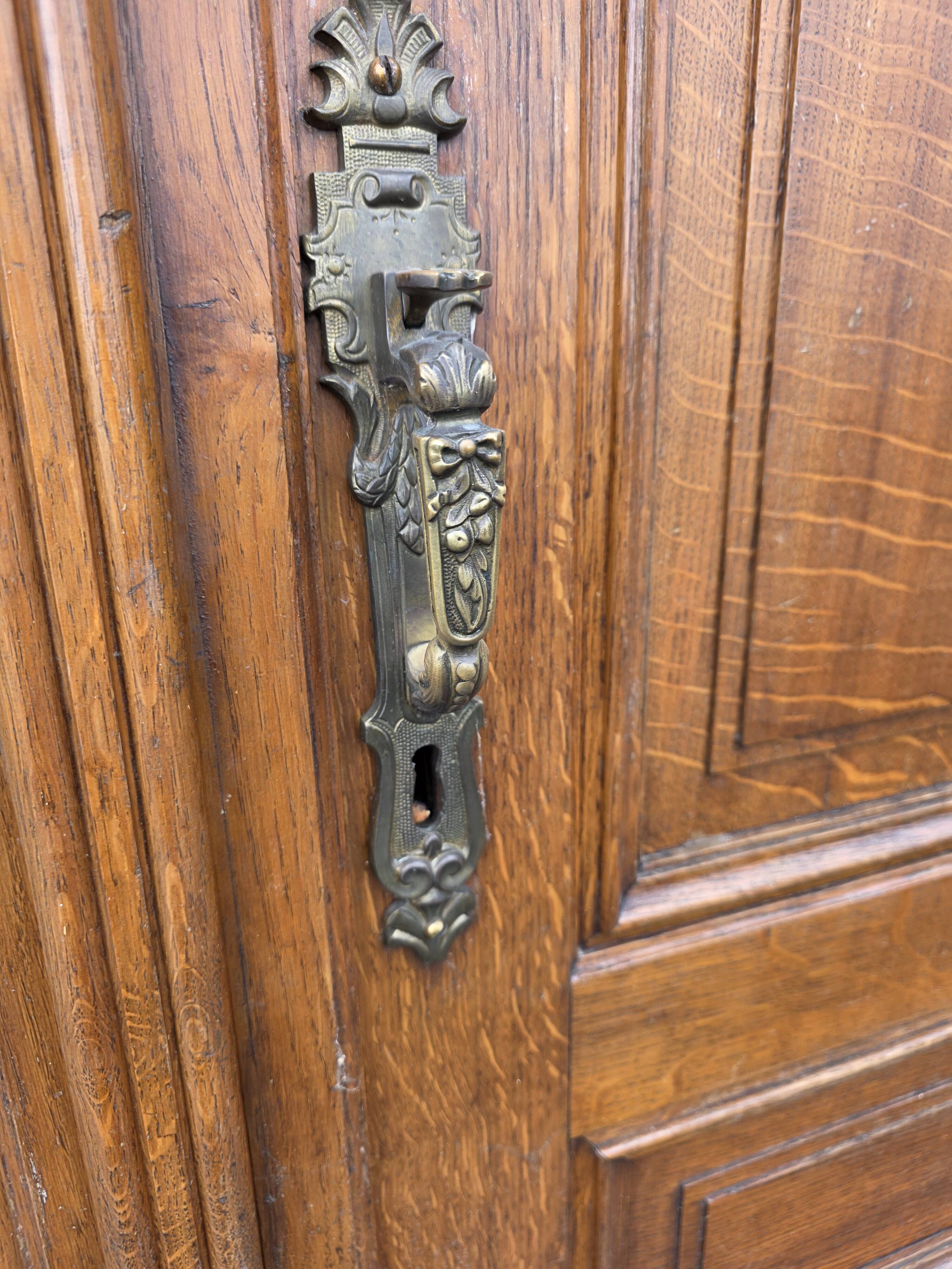 6 solid oak partition doors, 277cm in height (exceptional model)