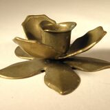 Brass flower candle holder