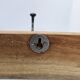 Solid teak coat hook with 2 double cast iron hooks
