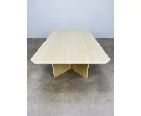 Travertine rectangle coffee table