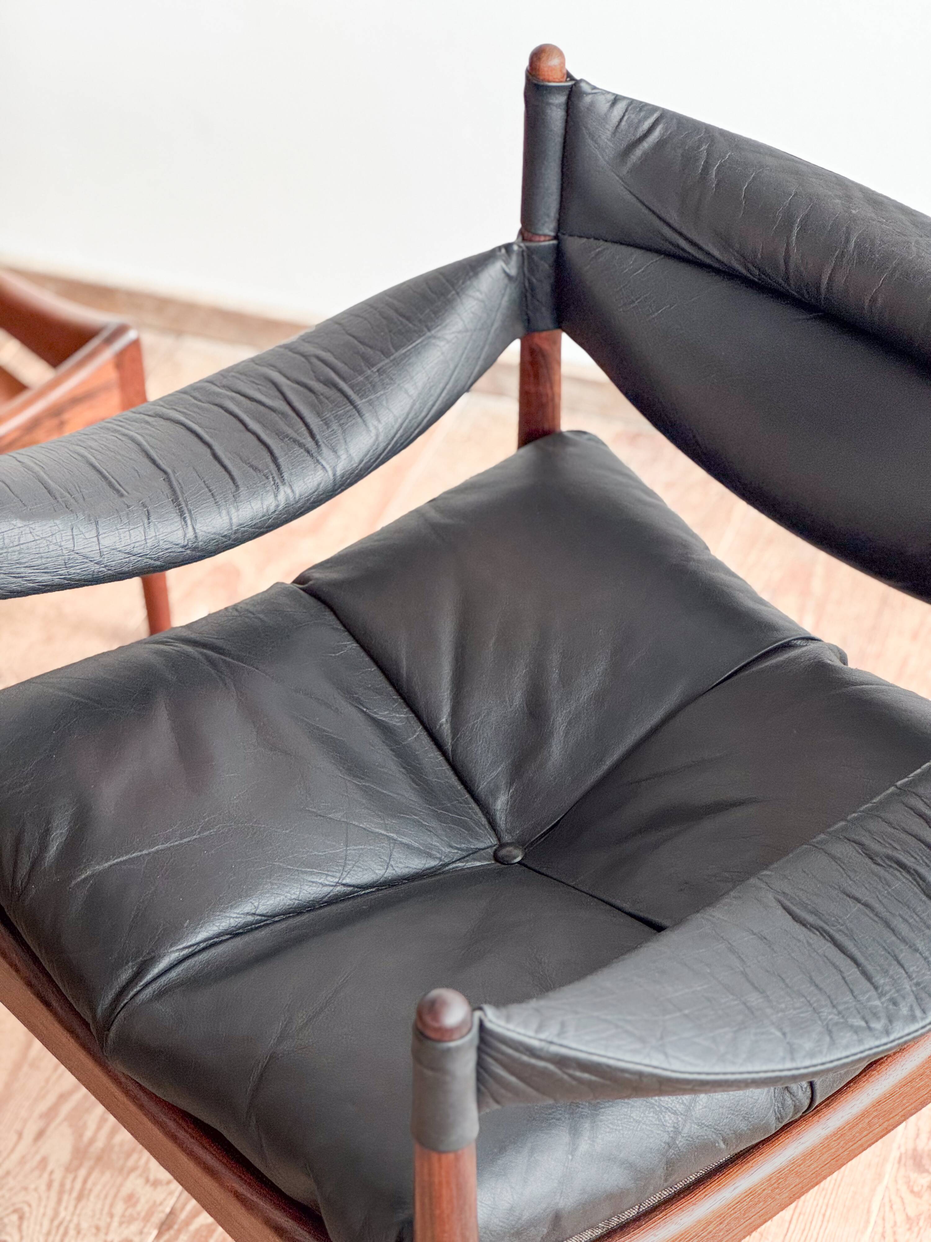 Ensemble danoise avec fauteuil, repose-pieds et table par Kristian Vedel