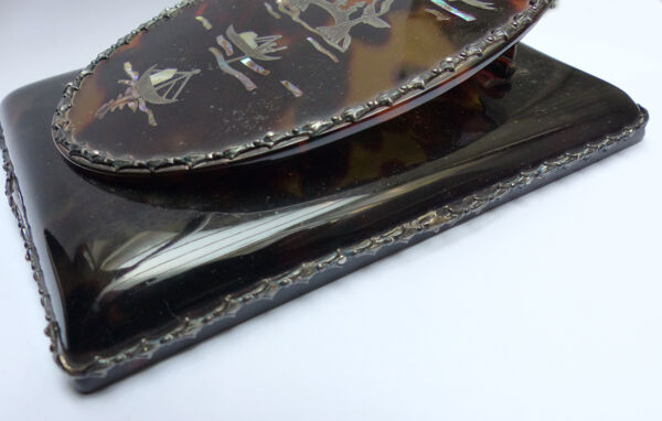 Pince à courrier argent et écaille