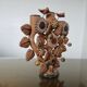 Chandelier, Mexican candlestick "tree of life" terracotta, 1970
