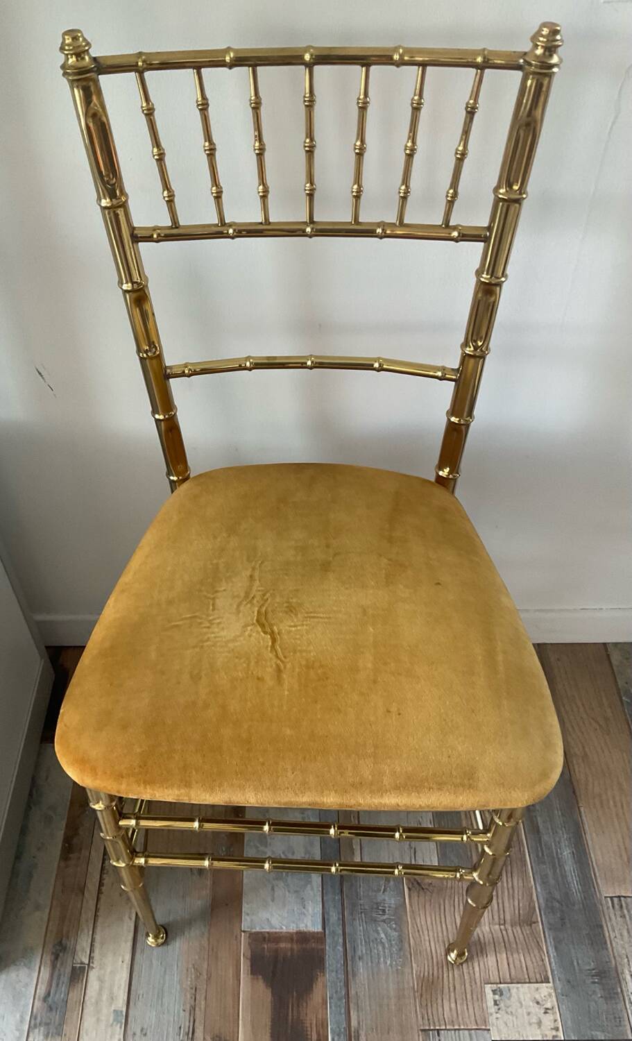 1960s-70s brass Chiavari chair