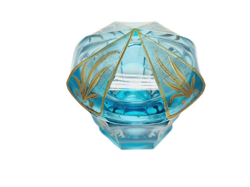 Biedermeier candy dish from Moser, Bohemia, 1890s