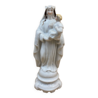 Vierge a l'enfant en porcelaine