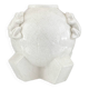 Sculptural vase in white glazed ceramic with a crackled decoration