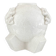 Sculptural vase in white glazed ceramic with a crackled decoration
