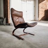 Rybo Rykken Vintage Leather Lounge Chair/Armchair/Single Seat