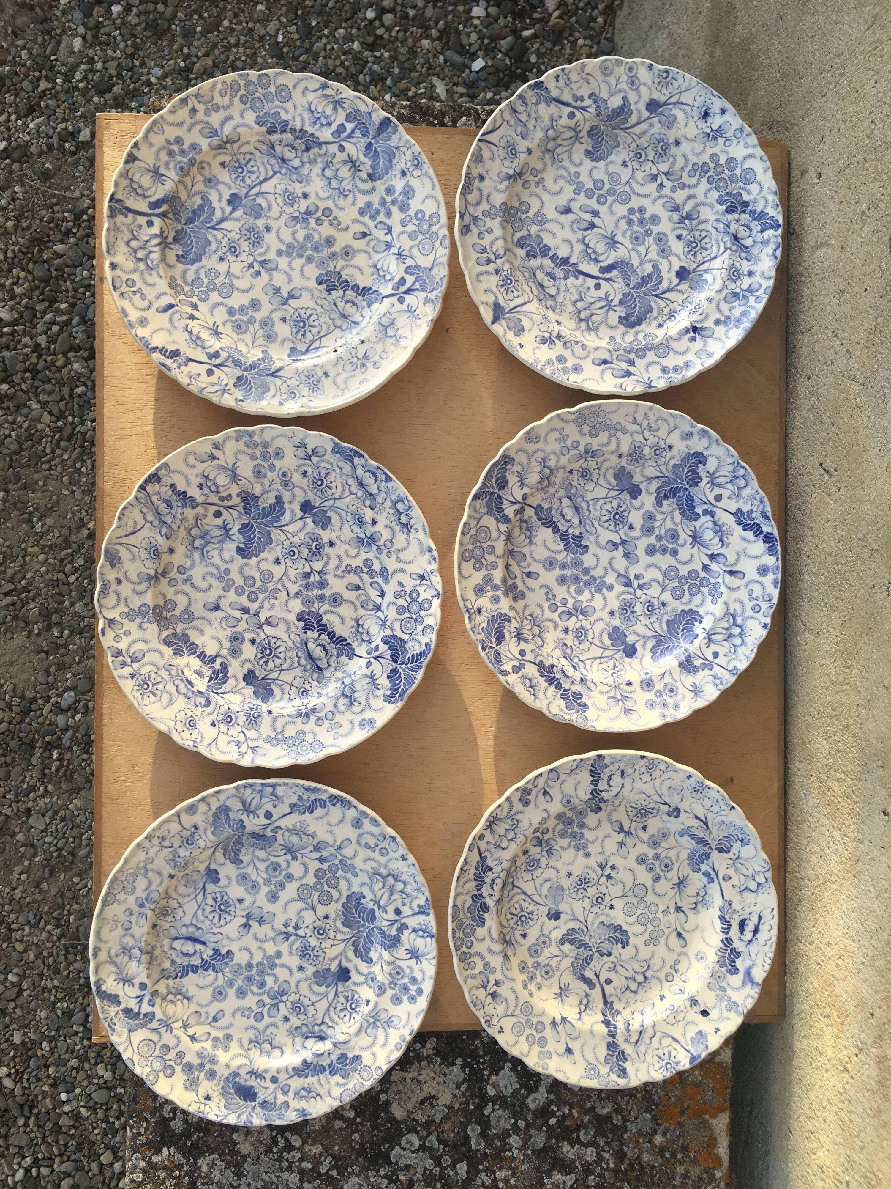 Table service - "Tapestry" - Johnston & Old man - burgundy ceramics
