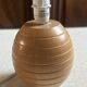 Turned and grooved wooden lamp base – 1980s