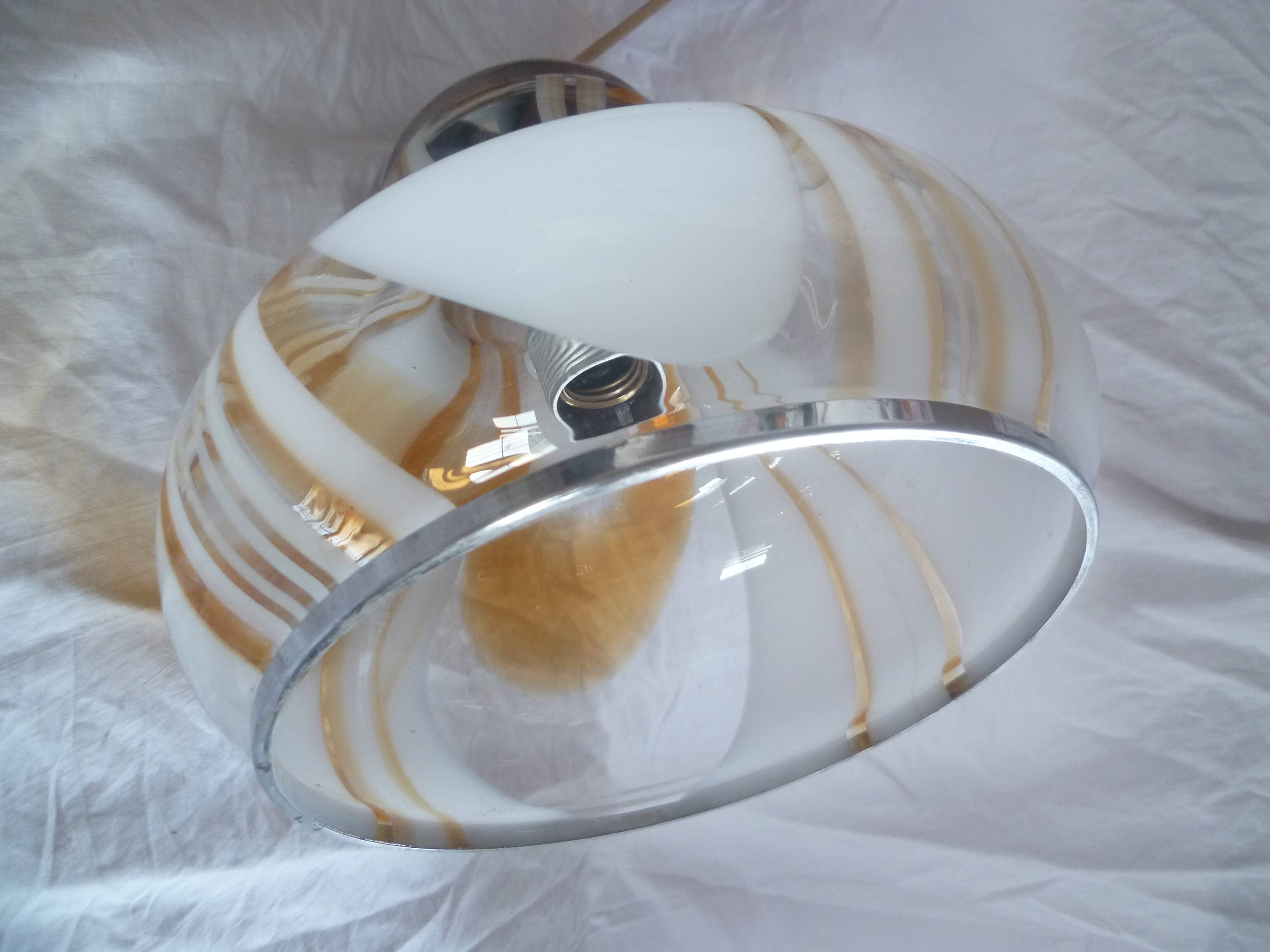 Murano glass ceiling light chandelier Space Age 70's design rolly vintage
