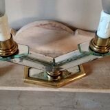 Old art deco table lamp - 2 lights - mirror lamp