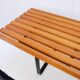 Bench in 60s-70s style, slatted bench, low seat, retro vintage style from the 60s-70s.