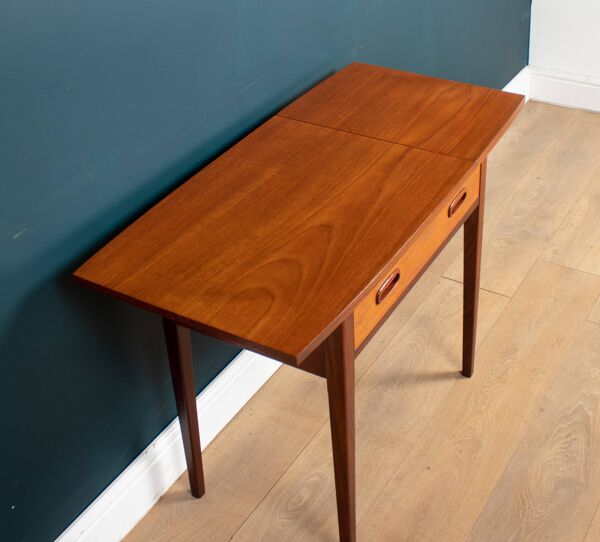 Rétro Danois des années 1960 Sewing Table Console Lampe de Table Table