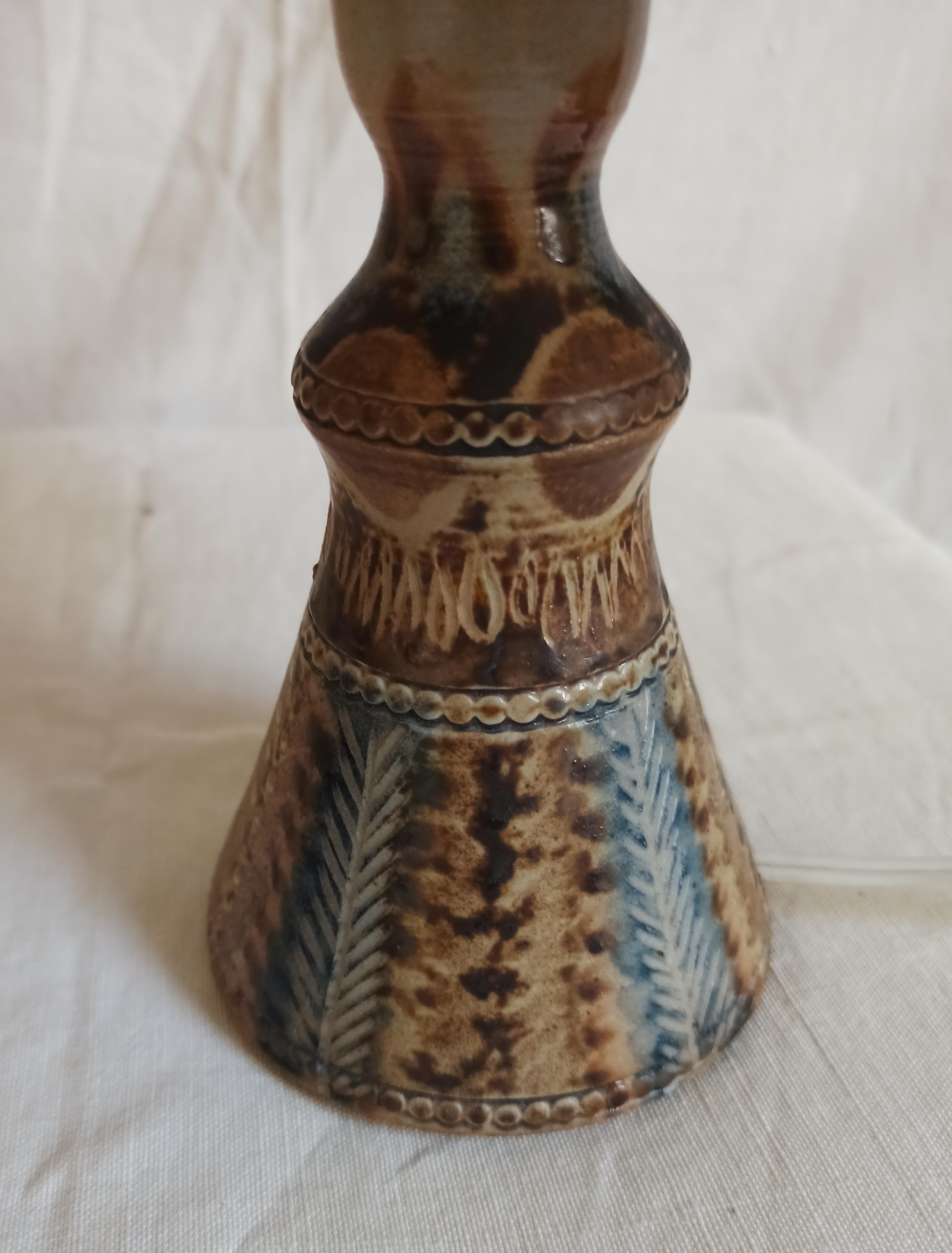 Pair of Courjault ceramic lamps