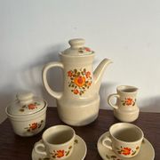 Vintage coffee service, Bergen model of the Faïences de Saint Amand
