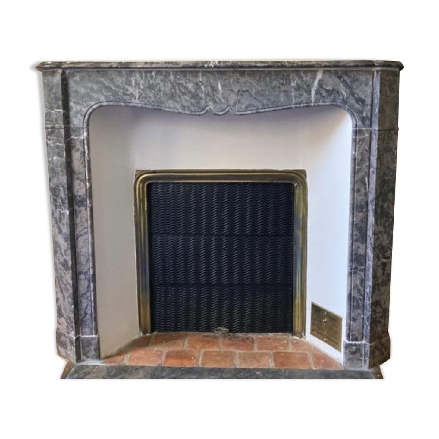 Pompadour marble fireplace 1860
