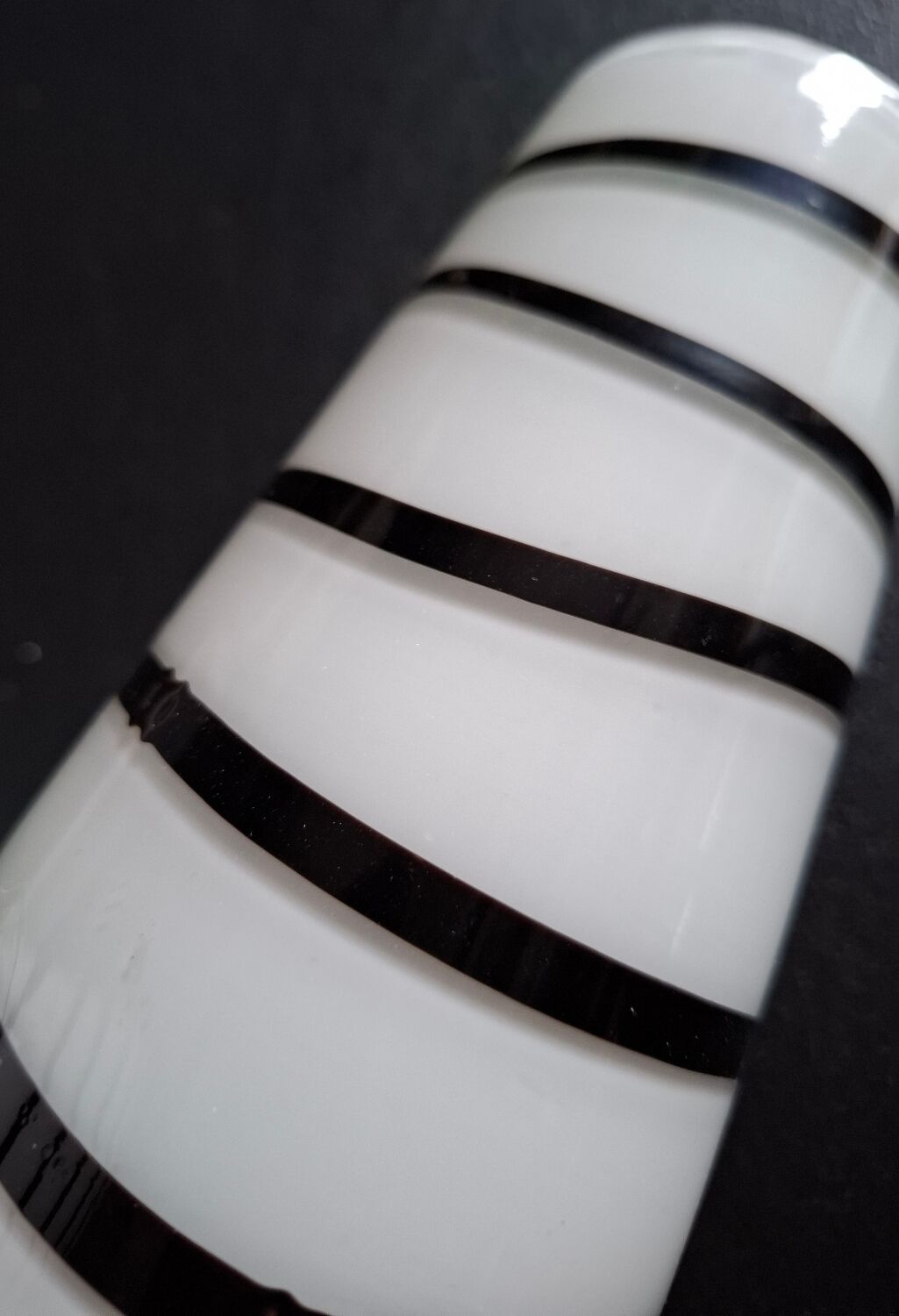 Set of 2 handcrafted opaline vases