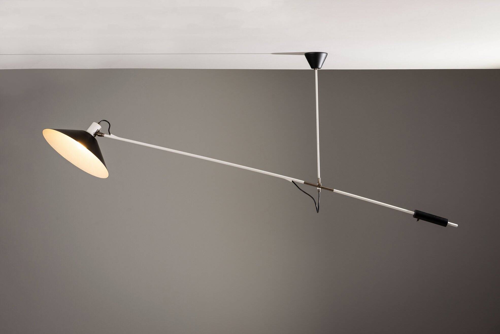 Lampe de plafond à contrepoids JJM Hoogervorst Anvia Pays-Bas 1957