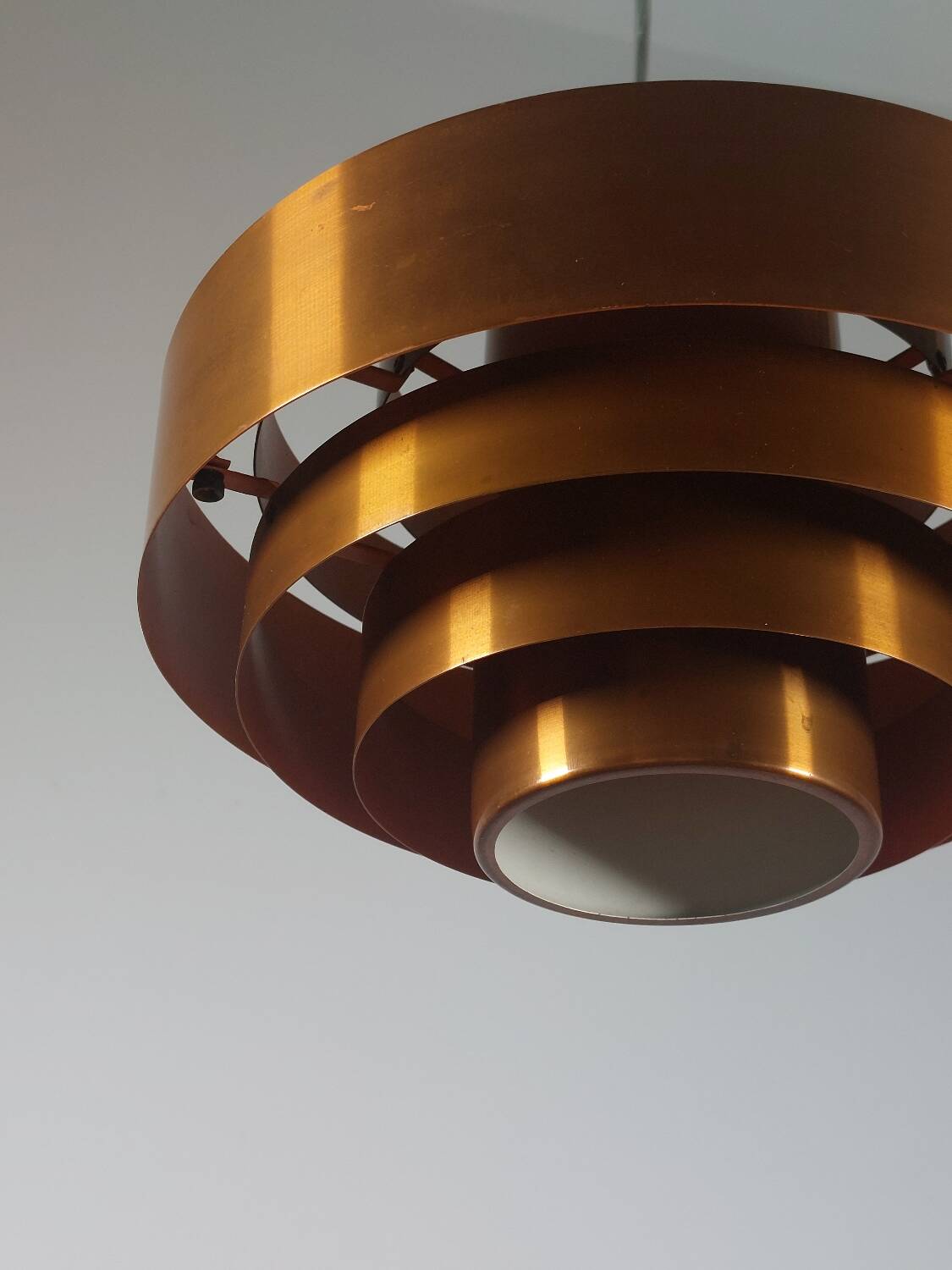 Suspension vintage mi-siècle Jo Hammerborg Ultra Copper Fog Morup