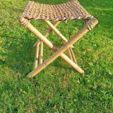 Retro bamboo stool
