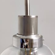 Murano Glass and Varnished Metal 3-Light Pendant by Toni Zuccheri for Venini