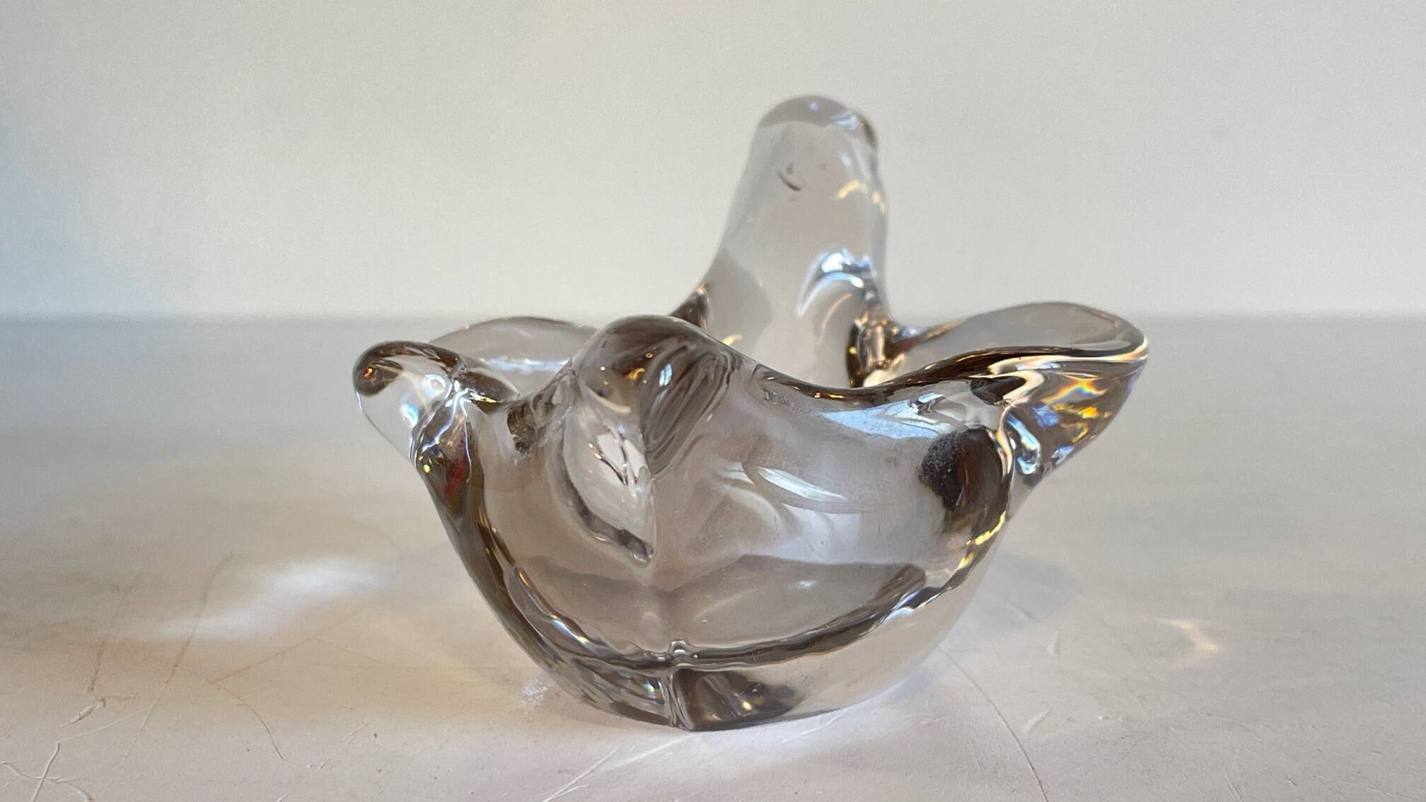 SWALLOW CRYSTAL VINTAGE TRINKET DISH