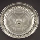 Signed EZAN France Frosted & Clear Glass Icicle Shades - Art Deco Lighting