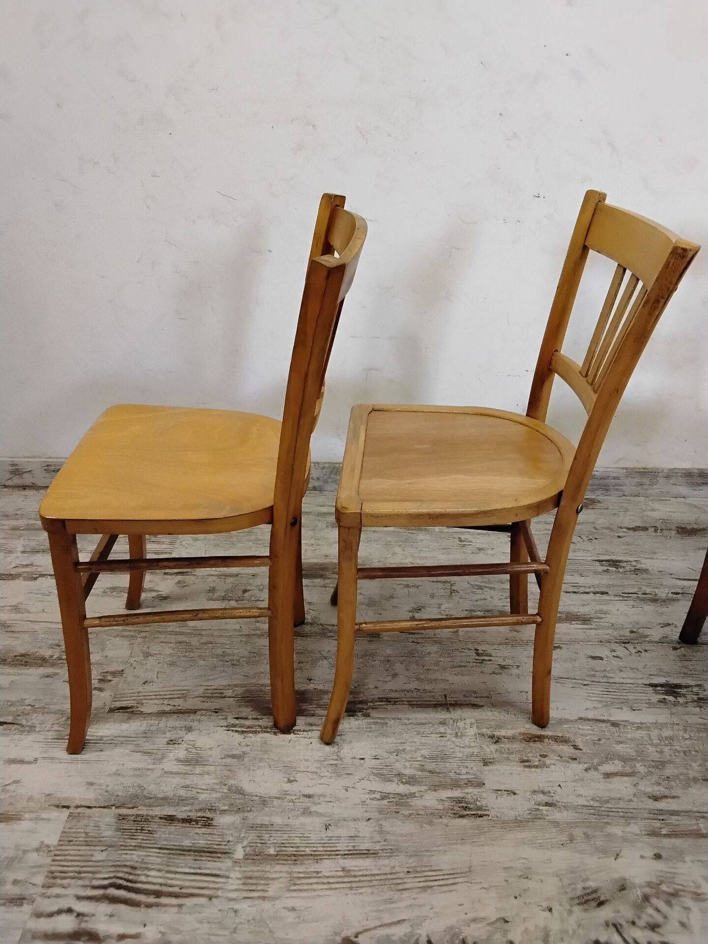 Set of 5 mismatched chairs in Baumann style