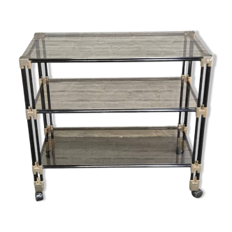 Vintage 1980's three-tier serving wagon