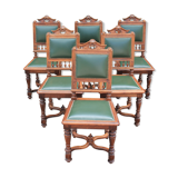 Set of 6 walnut chairs