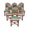 Set de 6 chaises en noyer