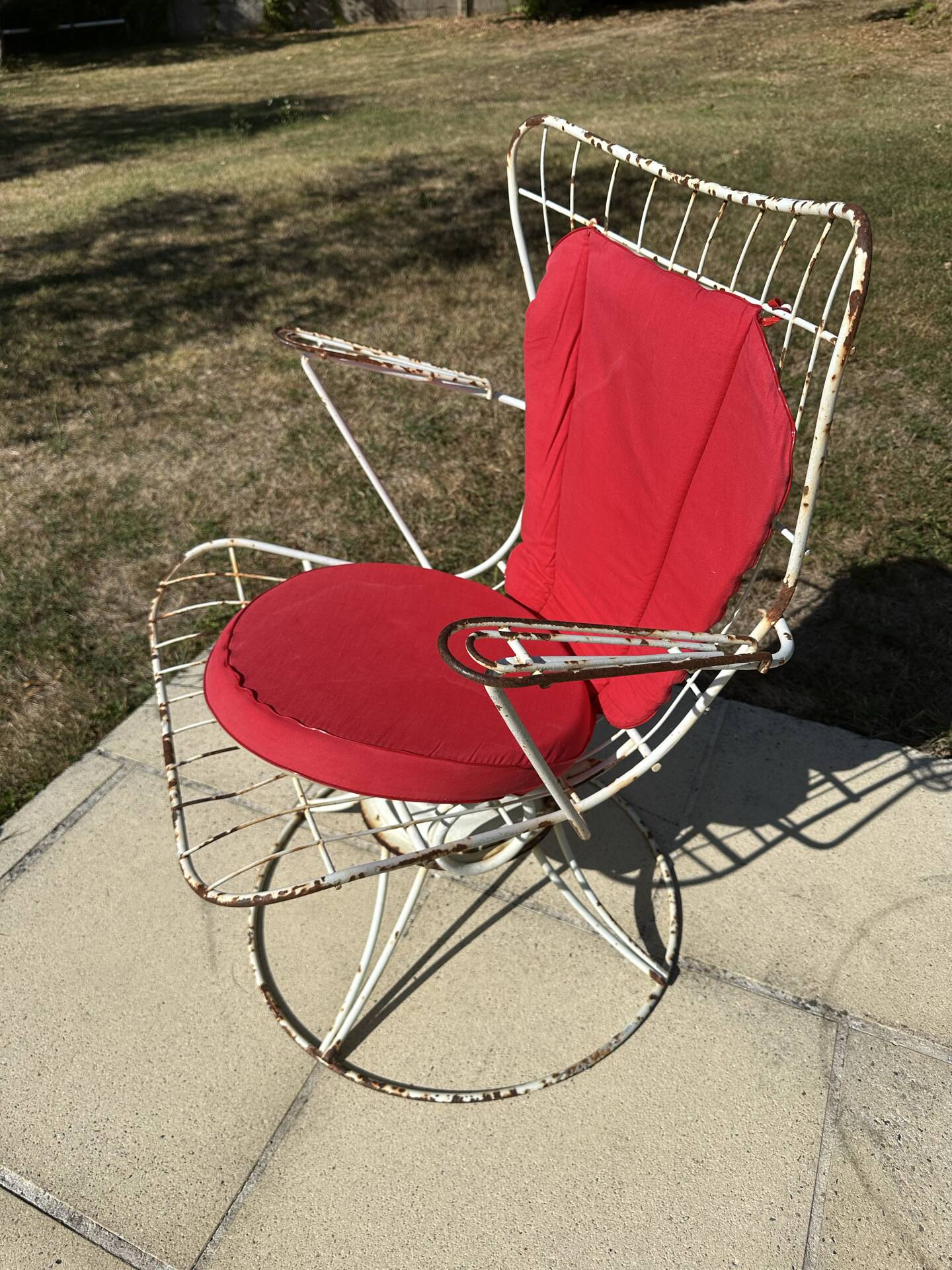 Fauteuil de jardin vintage Homecrest 1960 pivotant