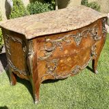 Commode marqueterie & bronze style Louis XV