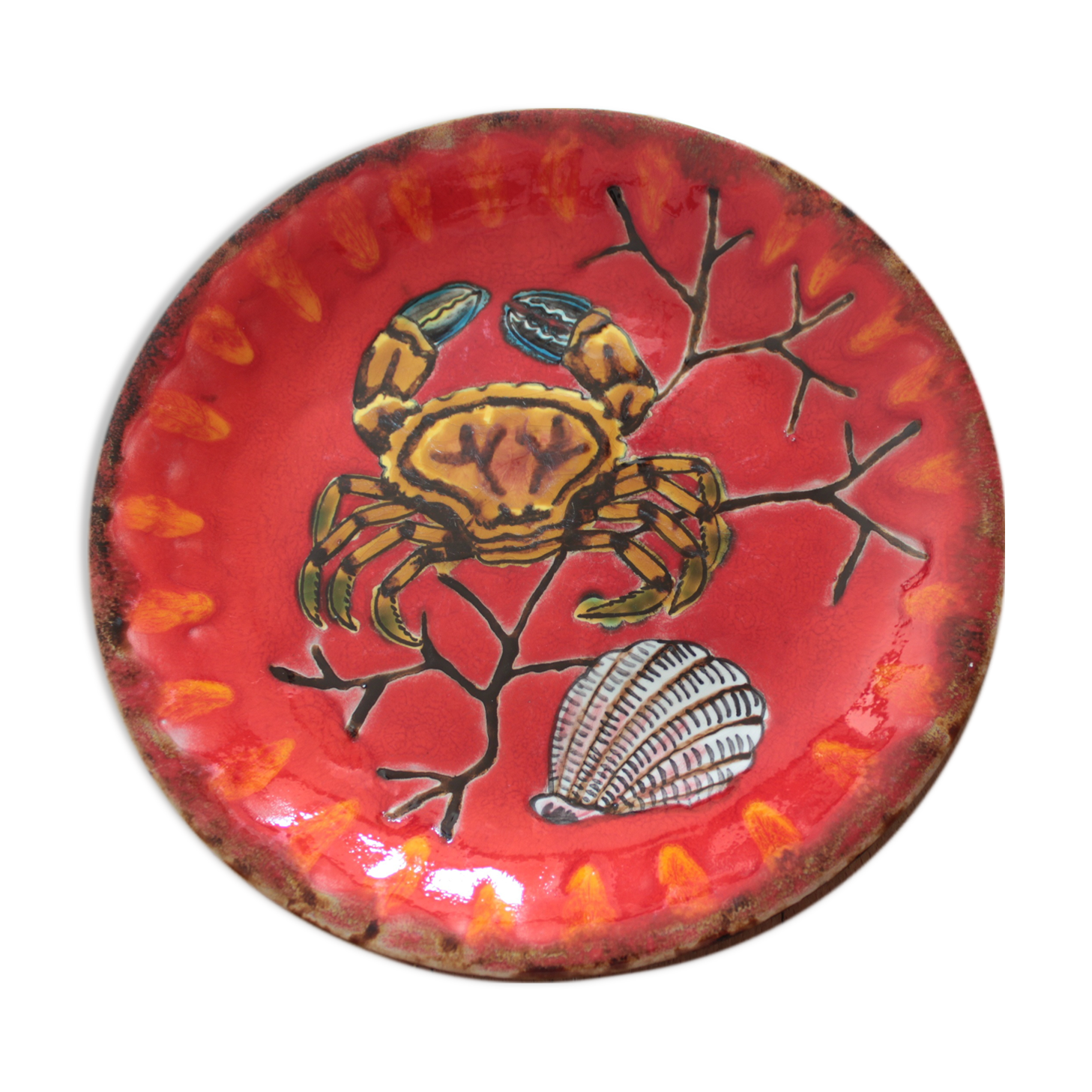 Assiette faïence Emile Rocher Saint Renan | Selency