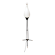 White Opaline Glass and Black Iron Floor Lamp by Stilnovo, Italy