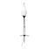 White Opaline Glass and Black Iron Floor Lamp by Stilnovo, Italy