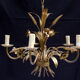 Vintage gold metal chandelier 70