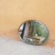 Vintage art deco bevelled oval mirror