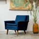 Fauteuil en laine, conçu par Folke Ohlsson, Danemark années 50/60, milieu du XXe siècle moderne