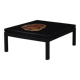 Aldo Chale coffee table - made of petrified wood from Arizona, resin, and lacquered wood.