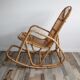 Rocking chair in vintage rattan 1960