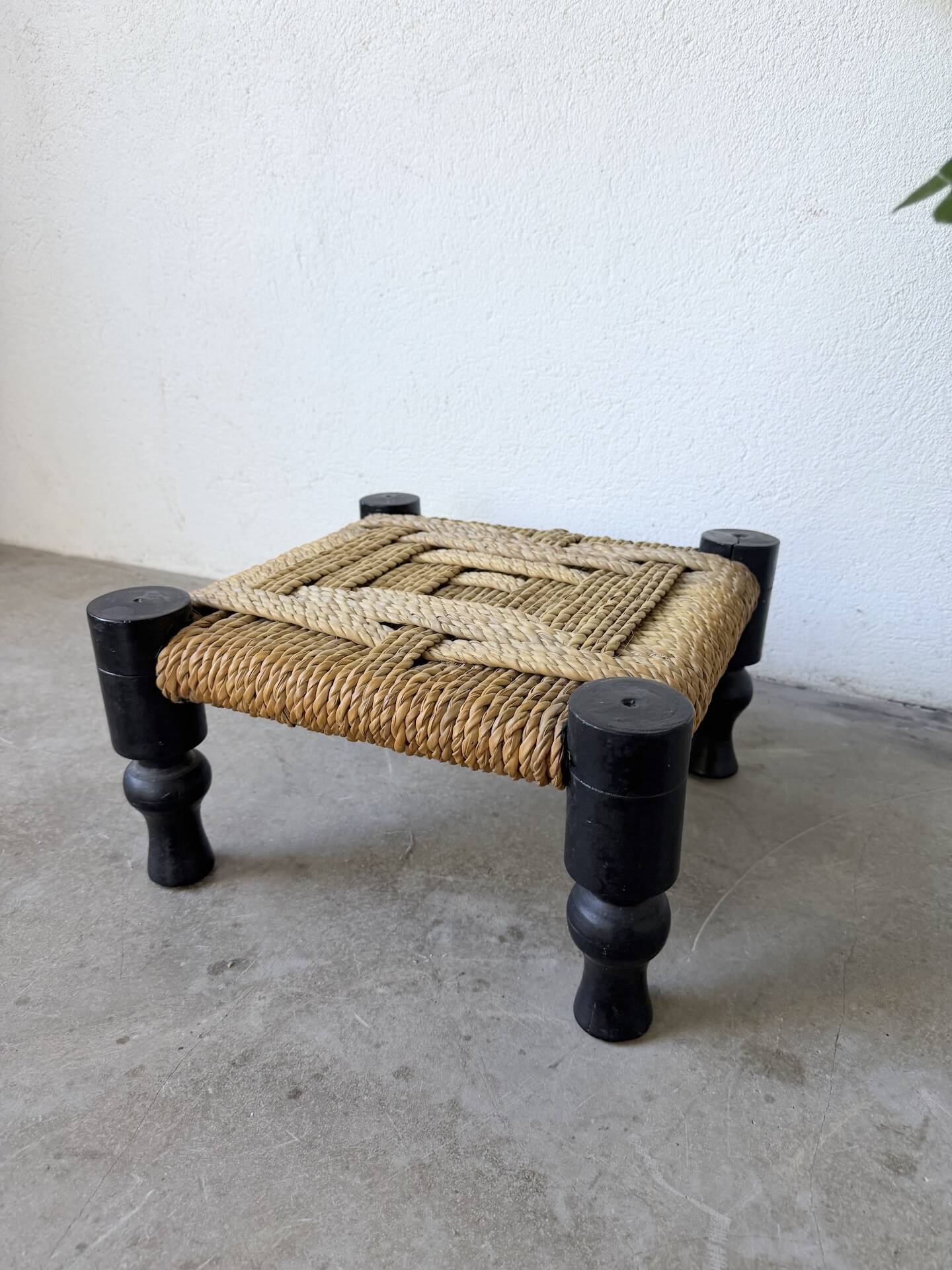 Small low stool or footrest DLC Audoux Minet