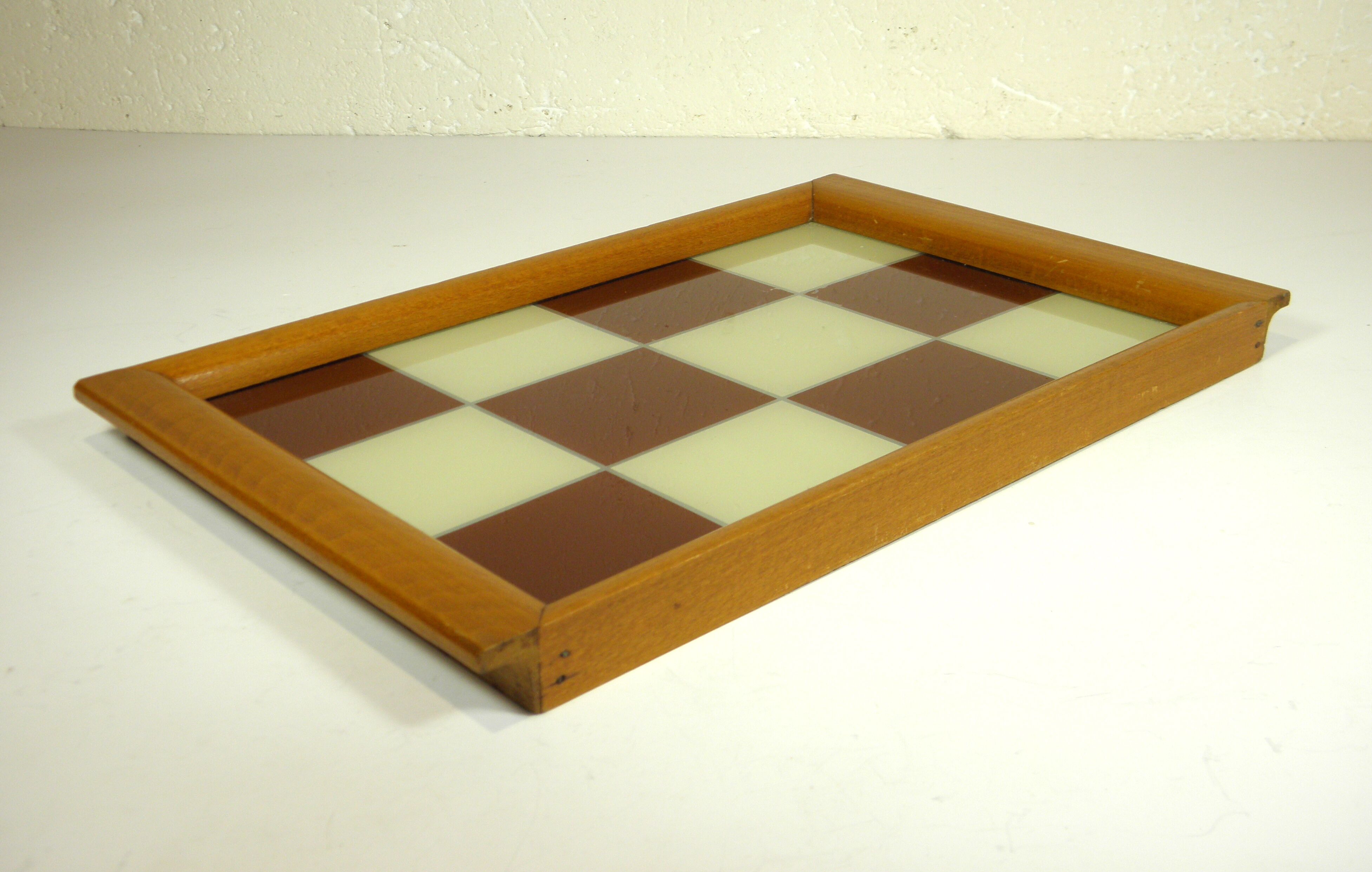 Art Deco checkered tray 35 x 22