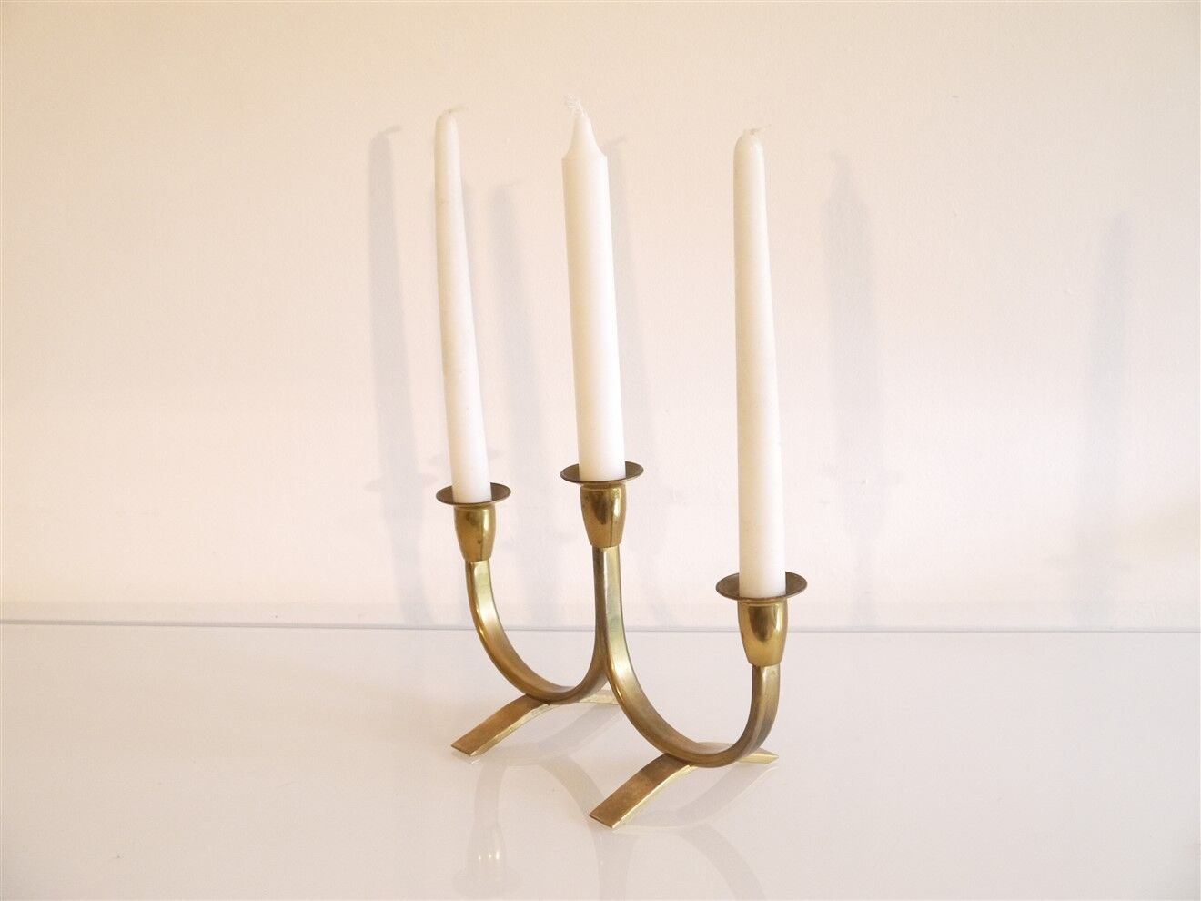 Vintage brass chandelier 1970