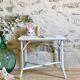 Petite table  rotin blanc